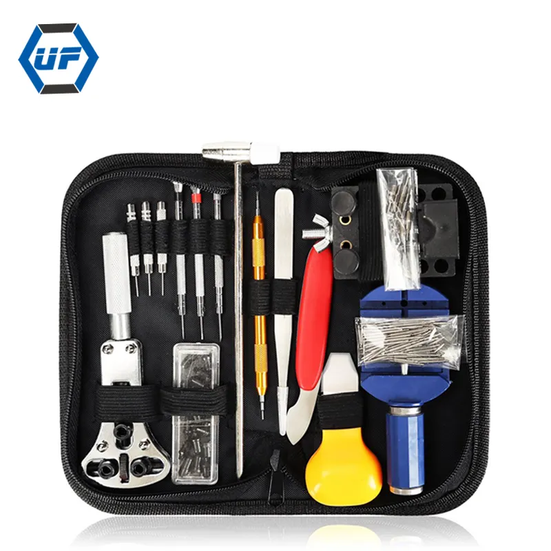 E. Duurzaam 147Pcs Professionele Horloge Reparatie Kit Schroevendraaier Spring Bar Tool Set, horloge Band Link Pin Tool Set Met Draagtas