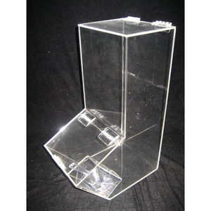 Rõ ràng Acrylic cho S lucite hiển thị <span class=keywords><strong>2</strong></span> ngăn Stackable kẹo chủ lưu trữ nhựa quảng cáo bin container hộp - Product Image 5