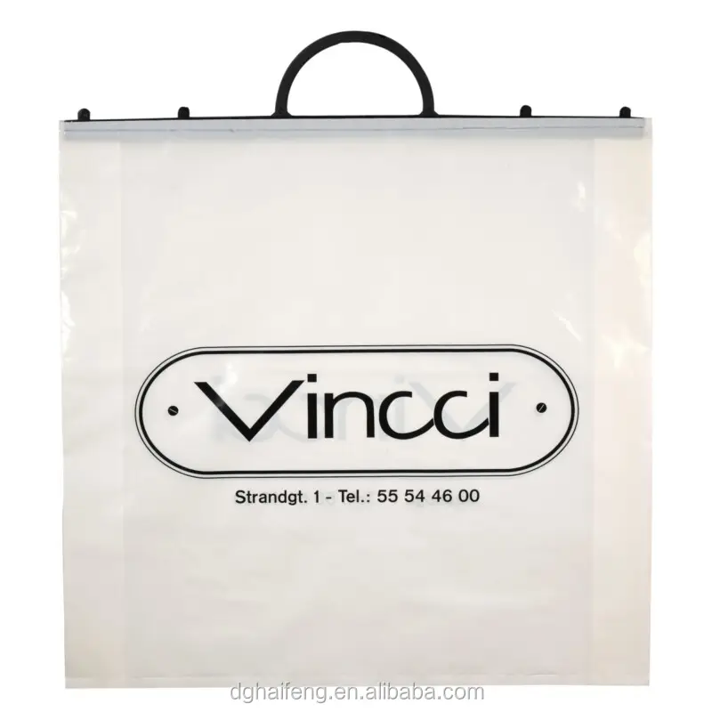 Quality Plastic Bags with Clip Handles, Standing Bags, Shopping Bags for Storing