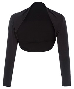 <span class=keywords><strong>Top</strong></span> corto con bolero a <span class=keywords><strong>maniche</strong></span> <span class=keywords><strong>lunghe</strong></span> <span class=keywords><strong>nero</strong></span> comodo in modal da donna BP BP000114-1 - Product Image 3