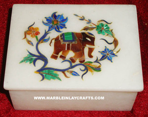 Inlay Marble Makrana Marble <b>Box</b> - Product Image 1
