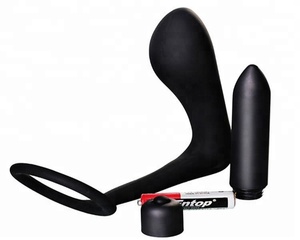 Massaggiatore Prostatico con Anello Penieno e <span class=keywords><strong>Plug</strong></span> Anale, Giocattoli Sessuali in Silicone con Vibratore per Uomini - Product Image 5