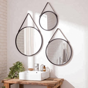 Decorative Black Metal Barber Wall Round Mirror Miroir <strong>Noir</strong> Miroir <strong>Noir</strong> Rond - Product Image 3