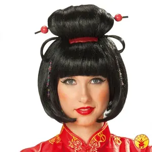 Синтетический парик гейши для костюмированной вечеринки на Хэллоуин