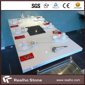 A Forma <span class=keywords><strong>di</strong></span> L Nano Piani <span class=keywords><strong>Cucina</strong></span> In <span class=keywords><strong>Marmo</strong></span> Bianco Faux - Product Image 5