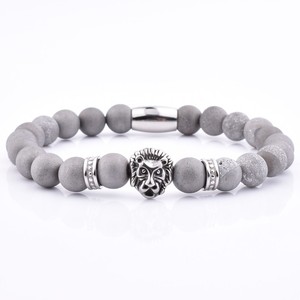 Artisanal <span class=keywords><strong>brésilien</strong></span> D'été Charmes Tête de Lion Sodalite Pierre <span class=keywords><strong>Bracelet</strong></span> Pour Hommes - Product Image 5