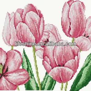 Flowers Chinese cross stitch patterns Tulip,Counted cross stitch