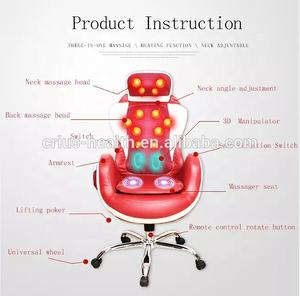 ราคาถูกศูนย์แรงโน้มถ่วงนวดเก้าอี้4D สำนักงานใช้เก้าอี้นวด - Product Image 6