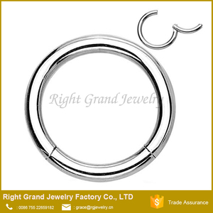 Senza soluzione di continuità Segmento Clicker Incernierato Anello Del Cerchio Dell'orecchio del Labbro Setto Piercing - Product Image 2