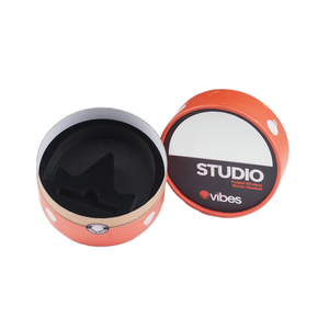 round paper cardboard packaging cylinder gift box for folded wireless stereo headset