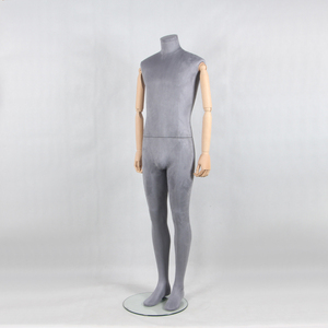 Moda Tela Gris sin cabeza venta al por mayor hombres maniquíes sastrería vestido maniquí con brazos de haya en venta - Product Image 4