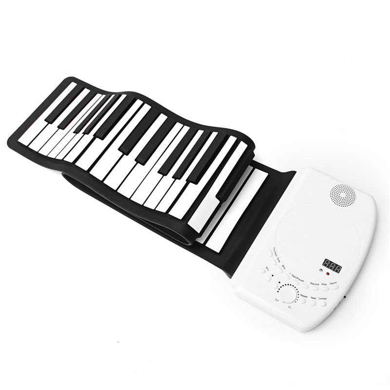 Портативное USB MIDI рулонное цифровое пианино 88 клавиш Гибкая силиконовая Мягкая электронная клавиатура для пианино для детей и взрослых