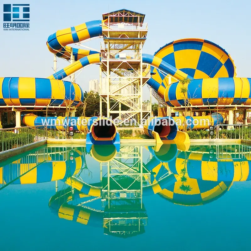 Large Combined Slide Theme Park Water Or Water Park Slides For Sale