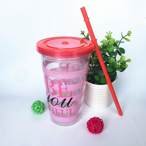<span class=keywords><strong>Panda</strong></span> <span class=keywords><strong>Double</strong></span> <span class=keywords><strong>paroi</strong></span> <span class=keywords><strong>tasse</strong></span> En Plastique de paille avec transfert de chaleur printing-16oz - Product Image 5
