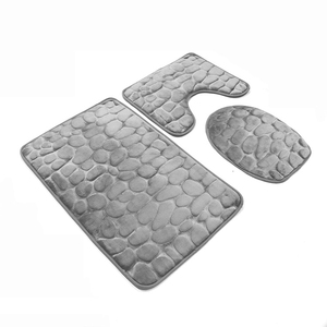 Classic Design 3pcs Anti Slip Memory Foam <strong>Bathroom</strong> Rug <strong>Mat</strong> <strong>Set</strong> - Product Image 1