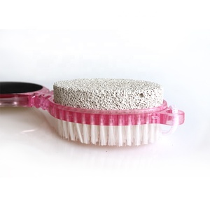 Fabriek Groothandel Hoge Kwaliteit Roze Plastic Puimsteen Dust Clean Voet Bestand <span class=keywords><strong>Nail</strong></span> Borstel