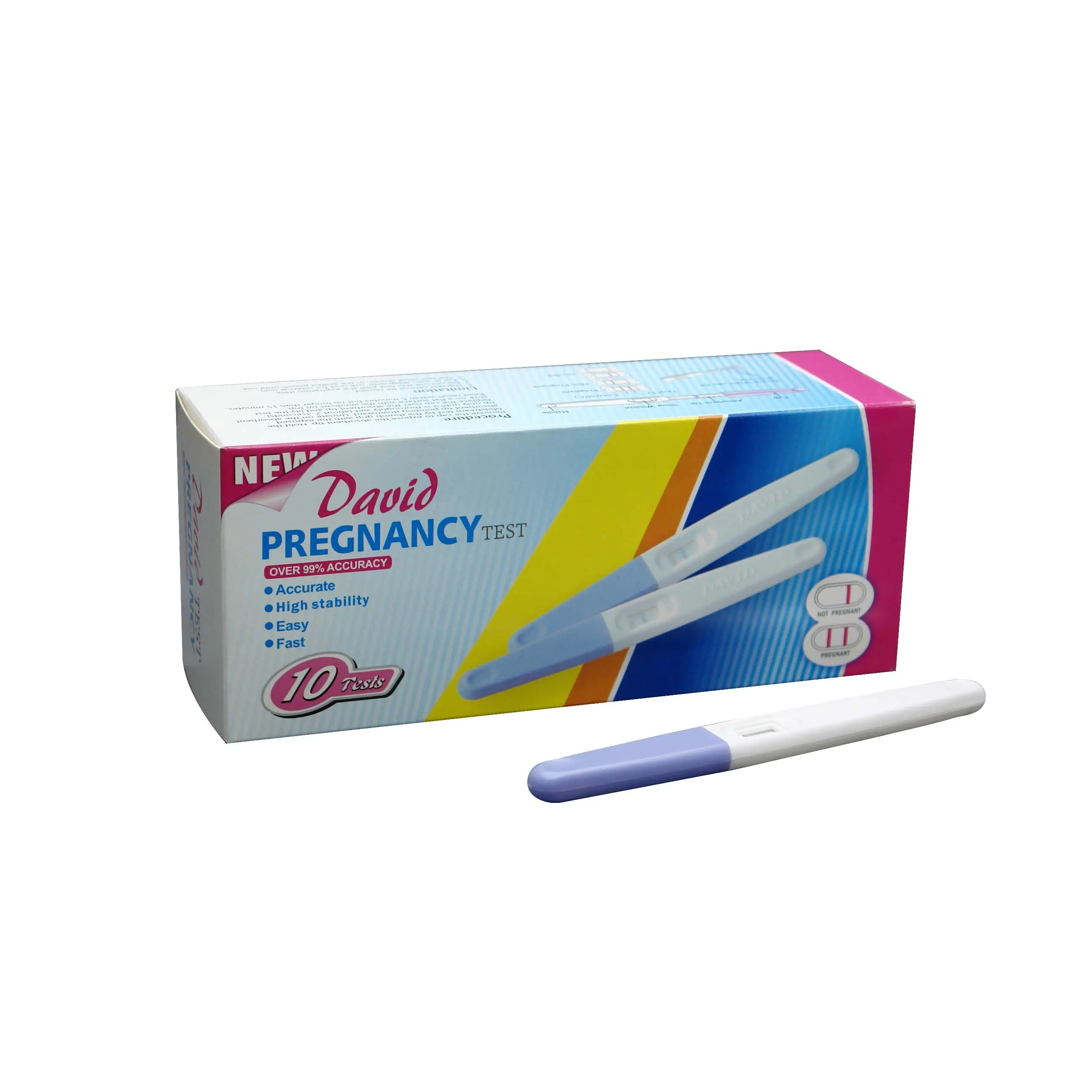 Diagnostic Test Daivd CE 510K APPROVAL Prueba De Embarazo Diagnostic HCG Pregnancy Test Midstream Kits