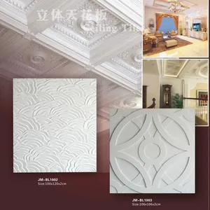 Ornements de plafond en polyuréthane haute densité, jolis planches décoratives artistiques