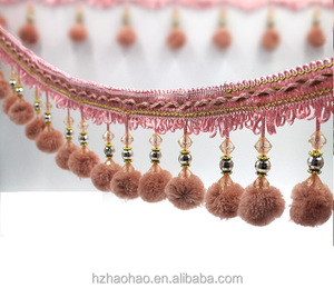 Trang trí <span class=keywords><strong>Pom</strong></span> <span class=keywords><strong>Pom</strong></span> Tassel <span class=keywords><strong>Fringe</strong></span> - Product Image 5