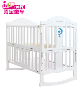 Madera maciza de pino material multifuncional bebé <span class=keywords><strong>blanco</strong></span> swing cuna cama - Product Image 1