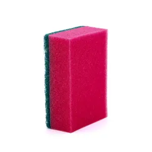 DH-A1-11เป็นมิตรกับสิ่งแวดล้อมครัวจาน Scouring Pad Scrubber ทำความสะอาดฟองน้ำโพลีเอสเตอร์