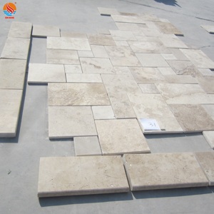 Travertine หินอ่อนสีเบจธรรมชาติสำหรับการรับมือกับสระว่ายน้ำ