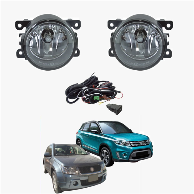 OEM Style Complete Fog Light Lamp Kit for Suzuki Grand VITARA 2006 - 2012 with Switch Wire Harness