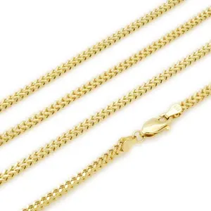 Collier Hip-hop chaîne à maillons couleur or pour hommes, bijoux longs, chaîne frano chine, colliers Standard de haute qualité polis, vente en gros, collection 2019