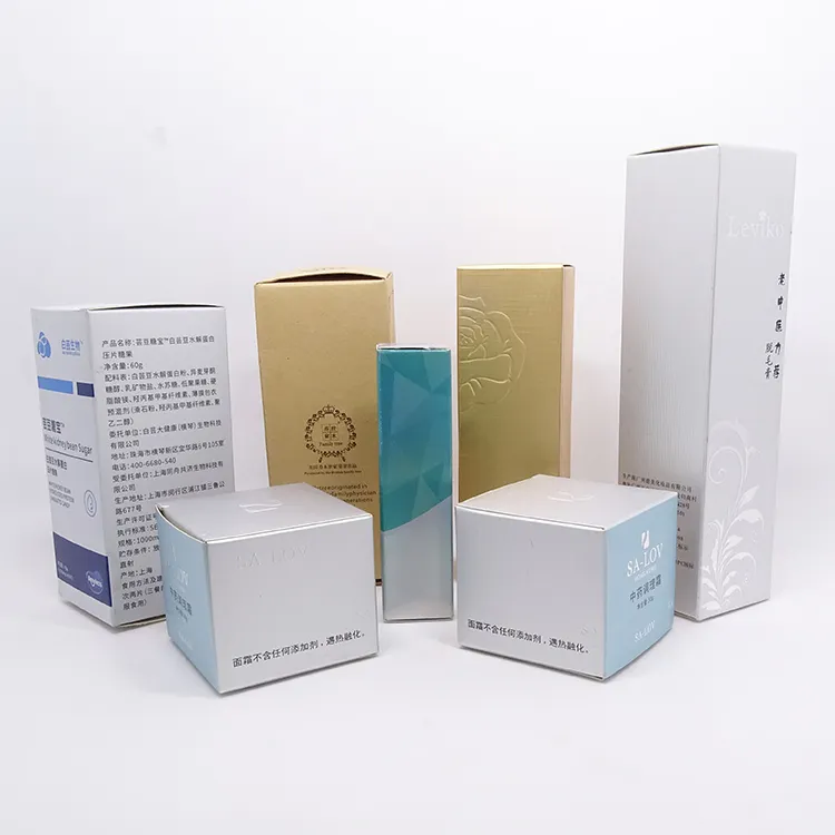 Diseño personalizado de cartón de embalaje de papel de regalo de caja de cosméticos conjunto