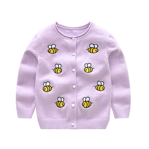 Ape del bambino del fumetto delle ragazze del ricamo cardigan bambini maglione di natale di modo di modello per i bambini - Product Image 1