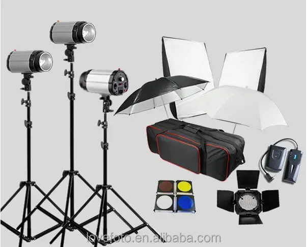 GODOX 250SDI 750 w 3X250 W Stüdyo Flaş Aydınlatma seti Fotoğrafçılık Portre çakarlı lamba kiti Stüdyo Fotoğraf Düğün