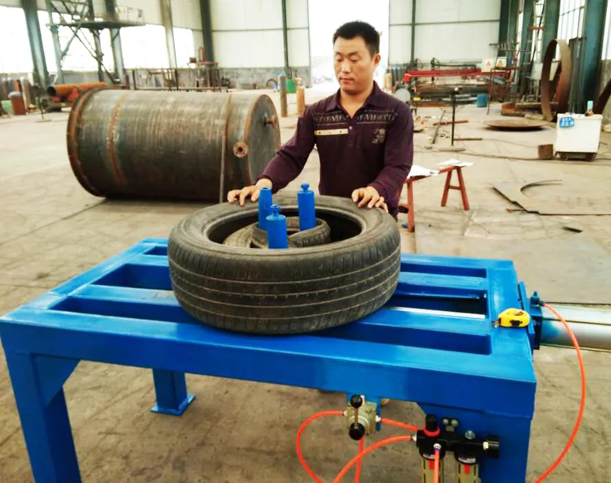 Tire processing machinery tyre doubling machine/tire unpacking tripling machine/tire double recycling machine