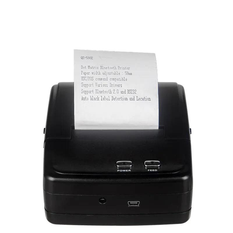 8 nadeln unidirektionale druck 58mm mini tragbare dot matrix drucker QS-5802