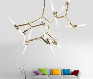 Oro/Nero moderno G4 ha condotto l'illuminazione lampadario Agnes Lampadario - Product Image 6