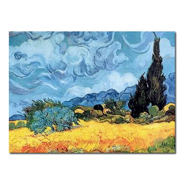 Van Gogh — peintures de paysage abstraites, fait à la main, célèbre,