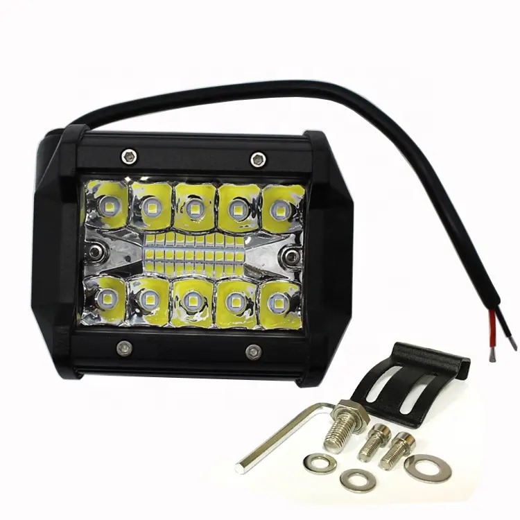 Lampu sorot LED truk, cahaya utama 4 inci 3 baris 60W 6000LM 12-30V