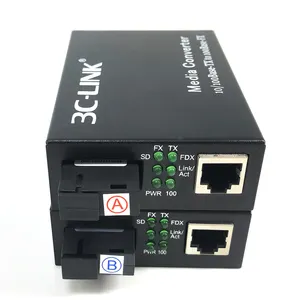 Преобразователь 10/100 Base-TX-100 Base-FX ethernet-витой пары 20 км