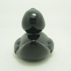 <strong>Custom</strong> Plastic <strong>PVC</strong> Vinyl Bath Toy With Logo Printed <strong>Floating</strong> Black Bath Rubber Black <strong>Duck</strong> With Golden Beak for Kids - Product Image 4