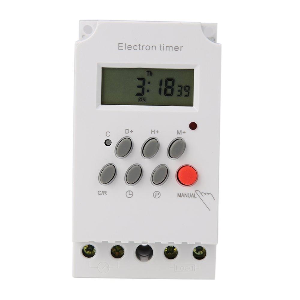 KG316T-II AC 220V 25A Din Rail LCD Digital Programmable Electronic Timer Switch Digital Timer