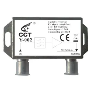 Modelo de Preamplificador para Antena <span class=keywords><strong>Exterior</strong></span> <span class=keywords><strong>Amplificador</strong></span> de <span class=keywords><strong>Señal</strong></span> de <span class=keywords><strong>TV</strong></span> Resistente al Agua Y-002 para Uso en Exteriores 470-860mhz CCT o OEM - Product Image 1