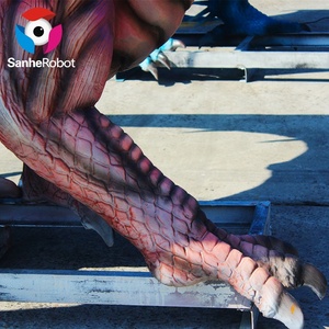 פארק היורה חיצוני עמיד למים מודלים דינוזאור סיליקון מלאכותי גדול מלאכותי אנימטרוני אדום מערבי - Product Image 6