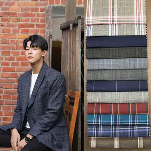 Trung Quốc Nhà cung cấp bán buôn polyester len ren suiting vải worsted sợi nhuộm dệt cho nam giới phụ nữ chàng trai cô gái - Product Image 1