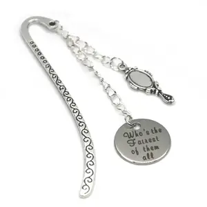 Snow quote Who's the Fairest of the All Bookmark cute mirror shaped charm Bookmark