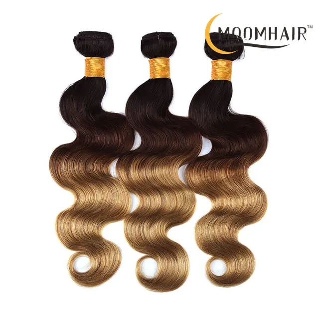 Unprocessed body wave 100% human ombre hair braiding color hair, wholesale ombre hair weave, cheap ombre hair extensions