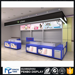 China fabricante buen diseño centro comercial de madera 3D teléfono celular kiosco para la venta - Product Image 5