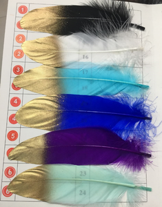 Oro Immerso Piuma Bianca per il Mestiere di DIY di Scintillio di Arte Naturale Decorazioni Del Partito Accessori per il Compleanno/Cerimonia Nuziale/Vestito Da Partito -up - Product Image 2