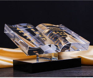 Personalizado personalizado cristal libro arte souvevir regalo <span class=keywords><strong>para</strong></span> el día del profesor acción - Product Image 3