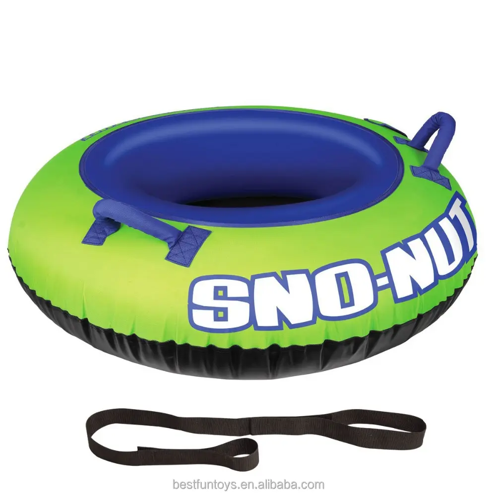 factory customized commercial grade air cushioned ride towable inflatable snow sled tube with mittens