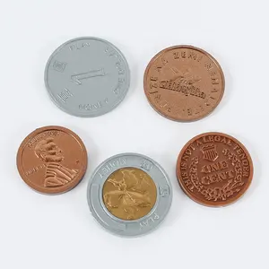 Pièce de monnaie/jeton en plastique imitation antique gris et brun personnalisée et bon marché - Product Image 1
