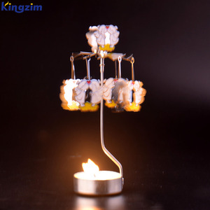 Custom <strong>Angels</strong> Carrousel Candleholder Stainless Steel Rotary Spinning Tea Light <strong>Candle</strong> <strong>Holder</strong> - Product Image 4